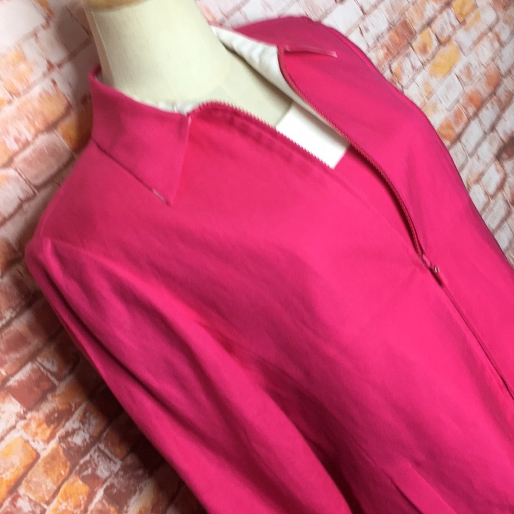 Women's Hot Pink and White Zippered Blazer TwinSet - Picture 2 of 9
